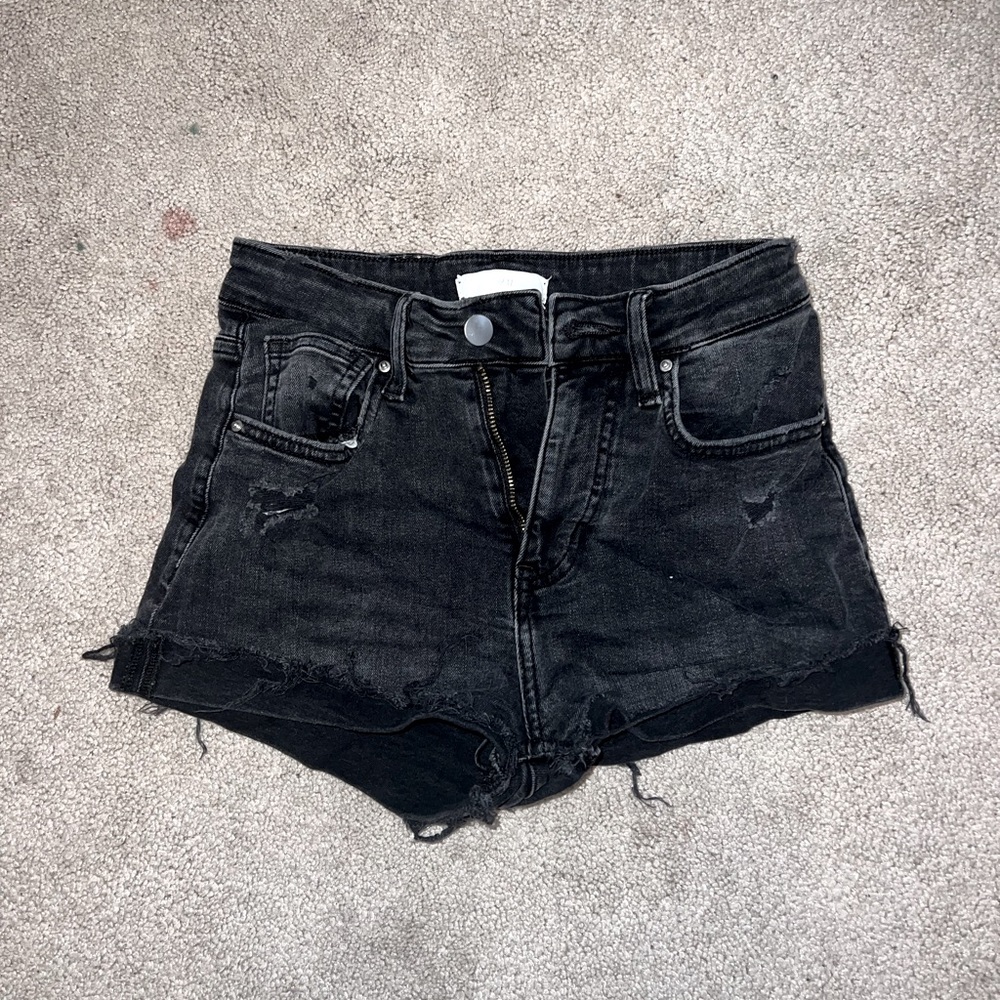 Black Jean Shorts